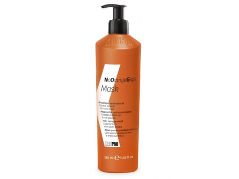 KAY PRO NO ORANGE GIGS Kaukė dažytiems tamsiems plaukams, neutralizuoja nepageidaujamą oranžinį/raudoną atspalvį 350 ml
